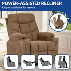 Sillón reclinable elevador eléctrico con masaje y calor
