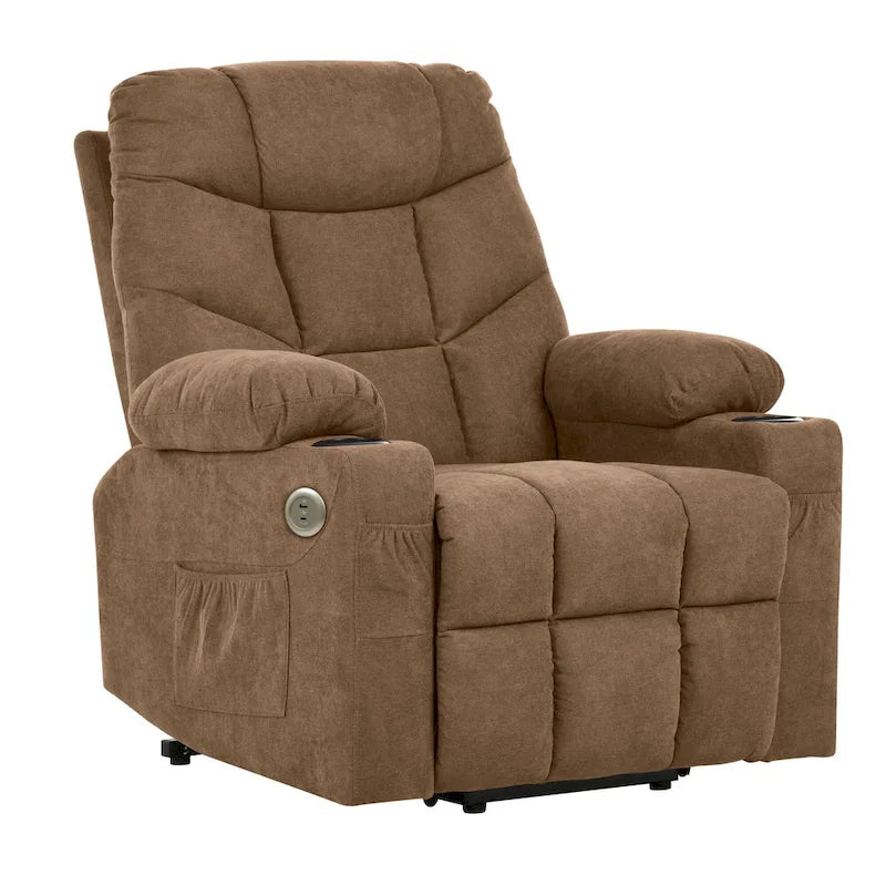 Sillón reclinable elevador eléctrico con masaje y calor