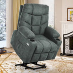 Sillón reclinable elevador eléctrico con masaje y calor