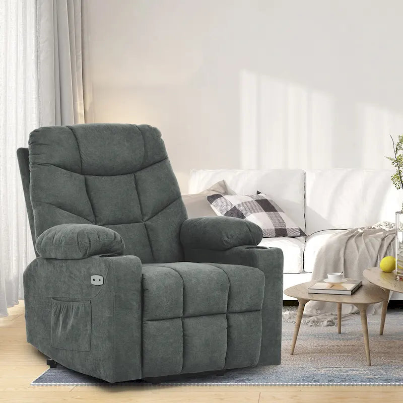 Sillón reclinable elevador eléctrico con masaje y calor