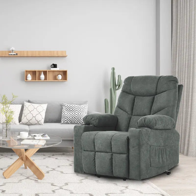 Sillón reclinable elevador eléctrico con masaje y calor