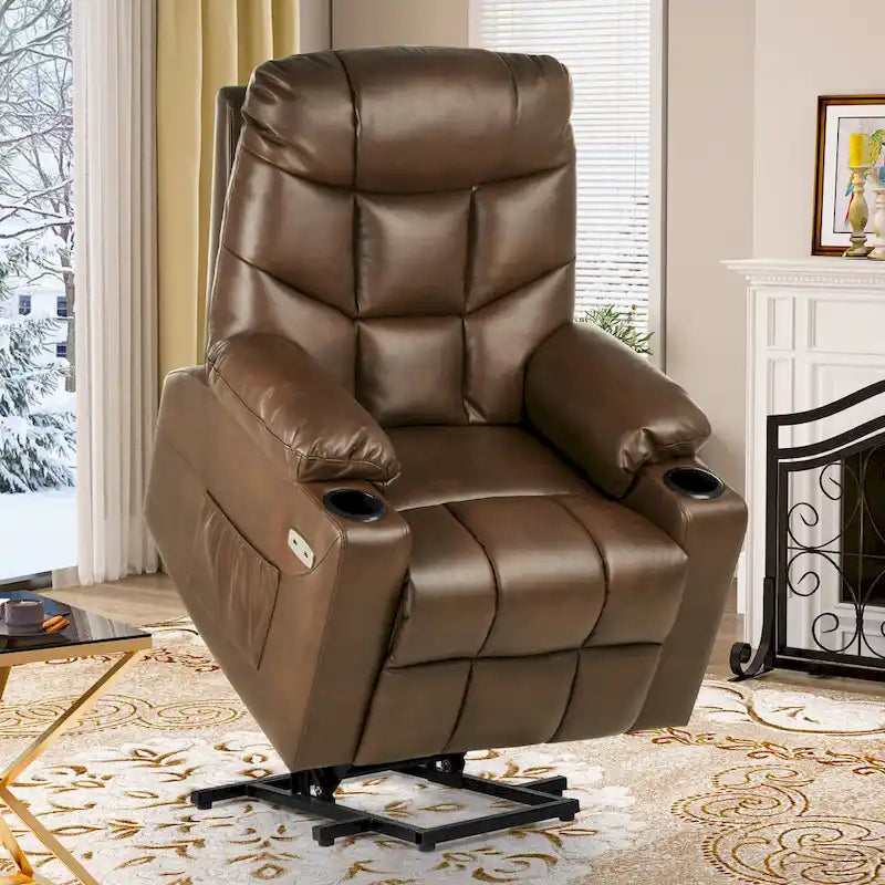 Sillón reclinable elevador eléctrico con masaje y calor