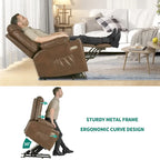 Sillón reclinable elevador eléctrico con masaje y calor