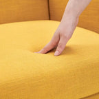 Juego de 2 sillas decorativas tapizadas con respaldo capitoné
