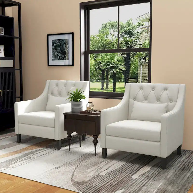 Sillón tapizado auxiliar con reposapiés – Disponible en azul, verde azulado oscuro y beige