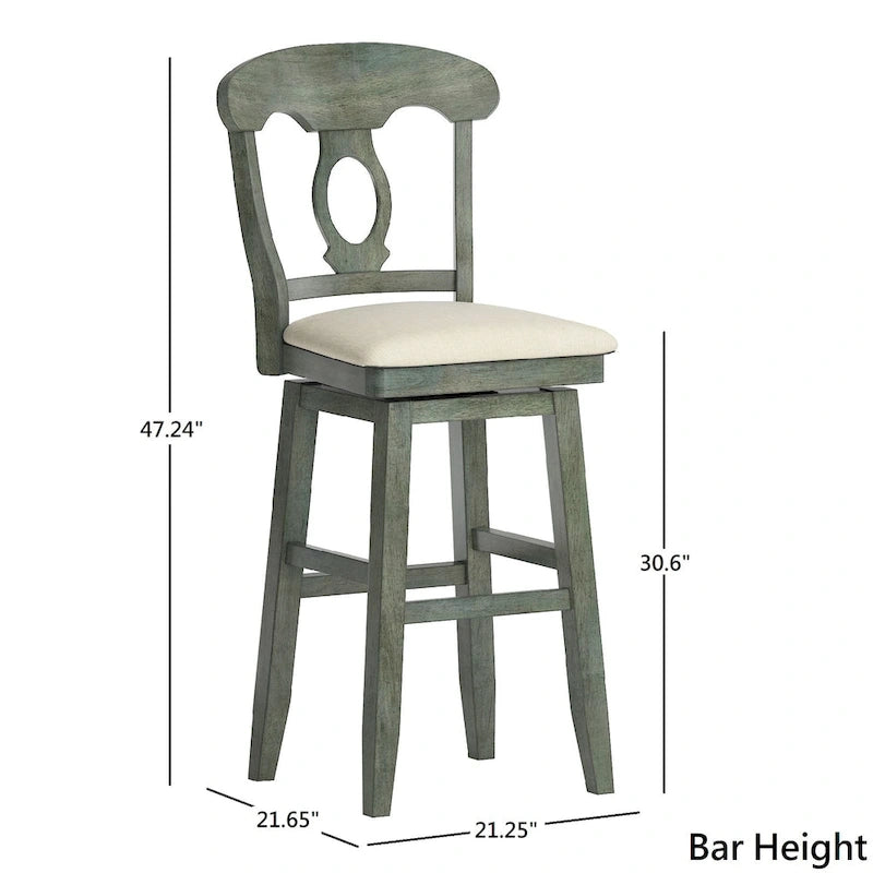 Silla giratoria de barra y mostrador con respaldo Napoleón