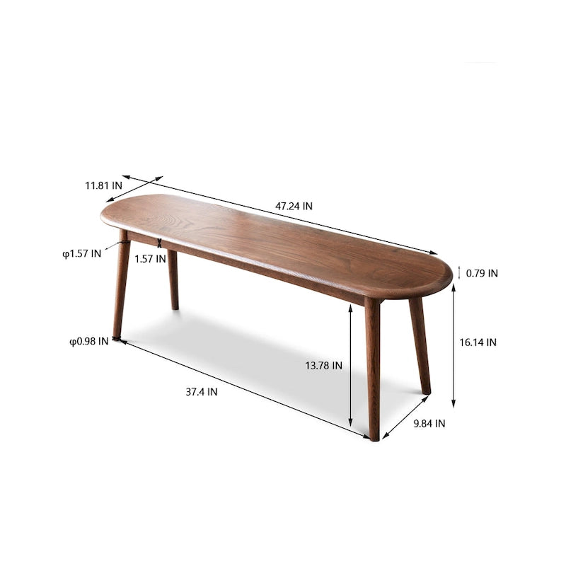 Banco de madera maciza
