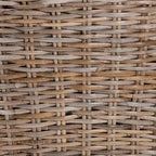 Silla de comedor de ratán y madera de caoba - Gris