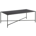 Mesa de centro geométrica con tablero de vidrio templado