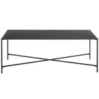 Mesa de centro geométrica con tablero de vidrio templado