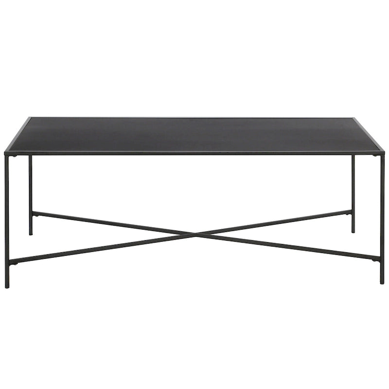 Mesa de centro geométrica con tablero de vidrio templado