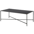 Mesa de centro geométrica con tablero de vidrio templado