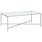 Mesa de centro geométrica con tablero de vidrio templado