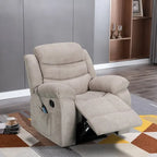 Sillón reclinable tapizado con vibración y calefacción