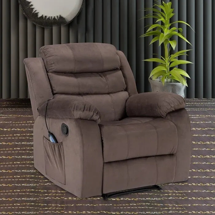 Sillón reclinable tapizado con vibración y calefacción