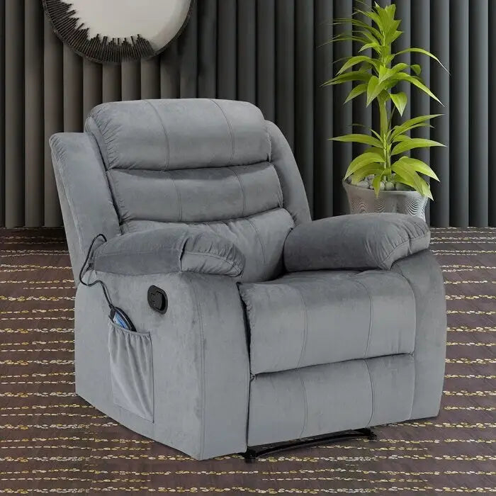 Sillón reclinable tapizado con vibración y calefacción