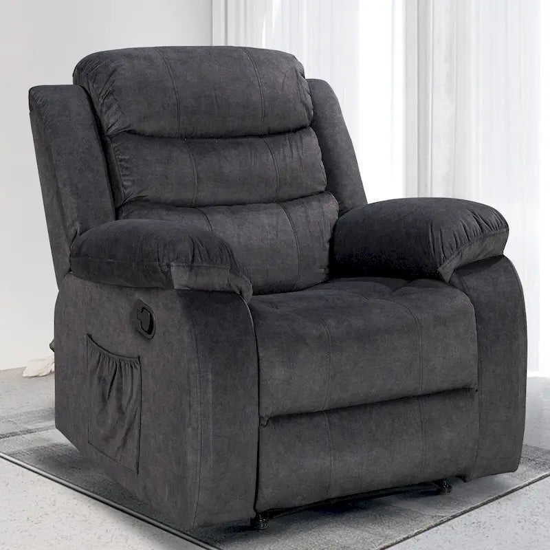 Sillón reclinable tapizado con vibración y calefacción