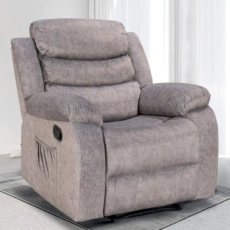 Sillón reclinable tapizado con vibración y calefacción
