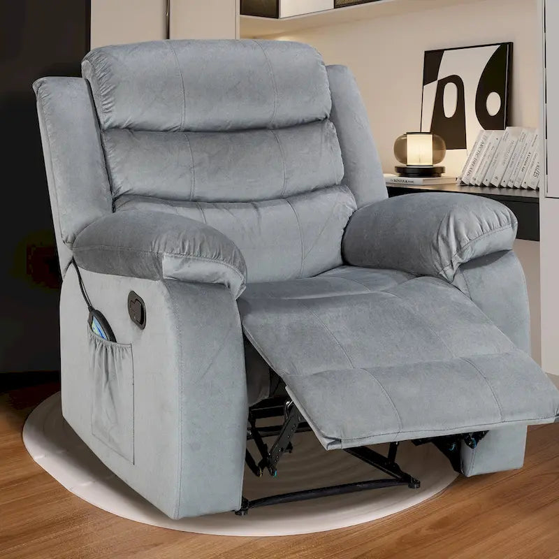 Sillón reclinable tapizado con vibración y calefacción