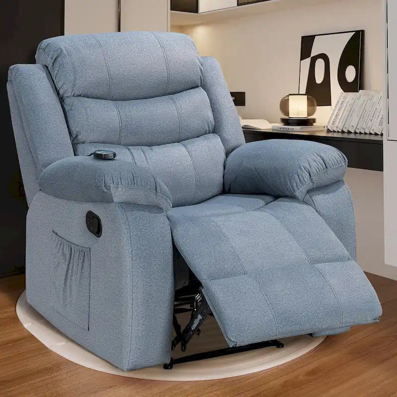 Sillón reclinable tapizado con vibración y calefacción