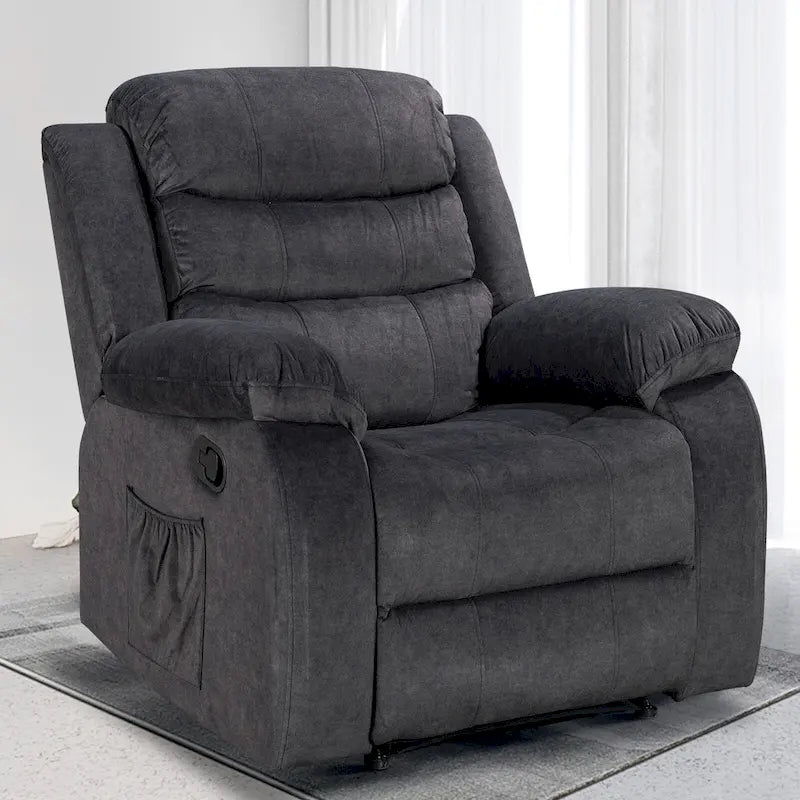 Sillón reclinable tapizado con vibración y calefacción