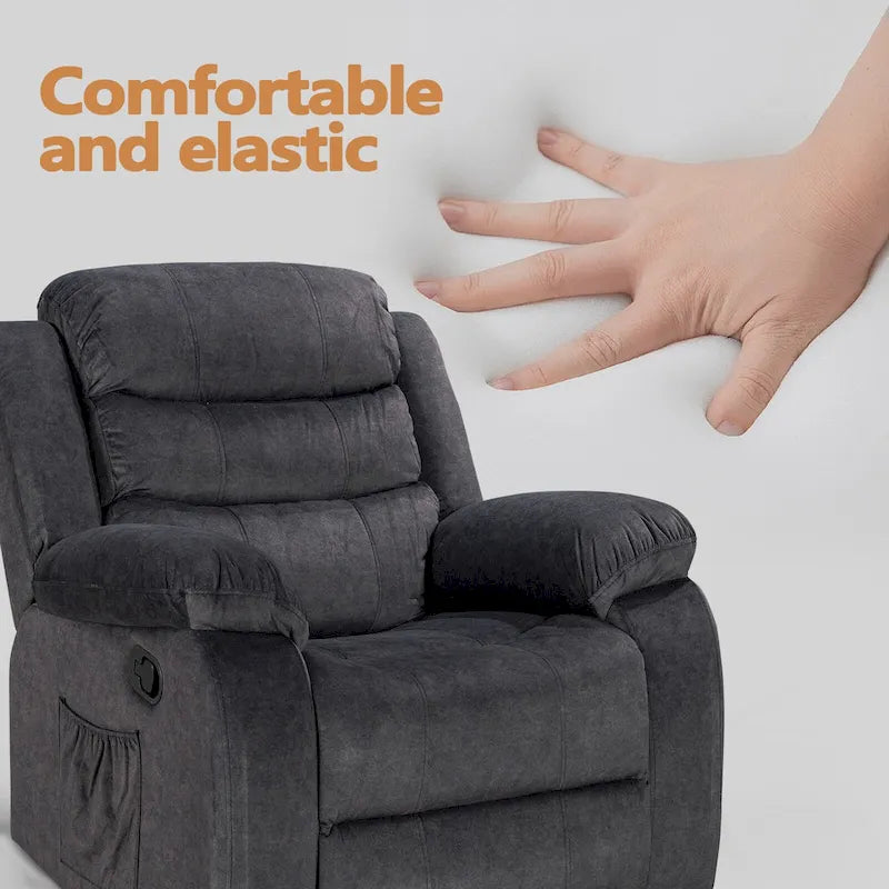 Sillón reclinable tapizado con vibración y calefacción