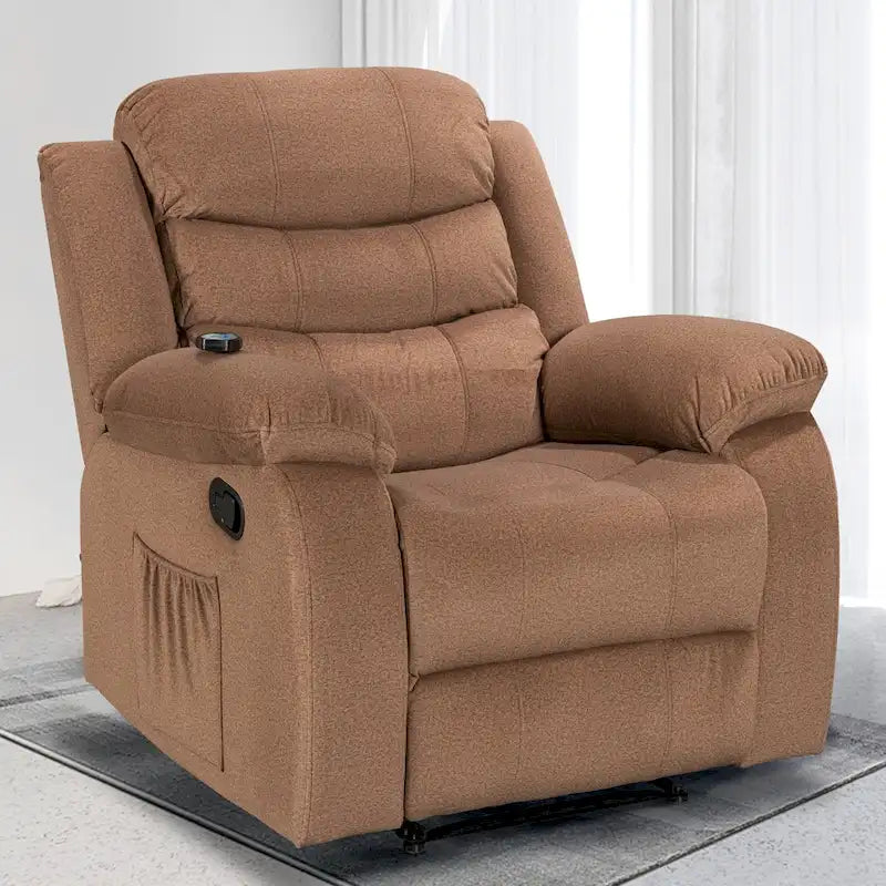 Sillón reclinable tapizado con vibración y calefacción