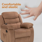 Sillón reclinable tapizado con vibración y calefacción
