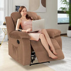 Sillón reclinable tapizado con vibración y calefacción