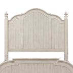Cabecero King Poster – Blanco Antiguo con Acabado Castaño