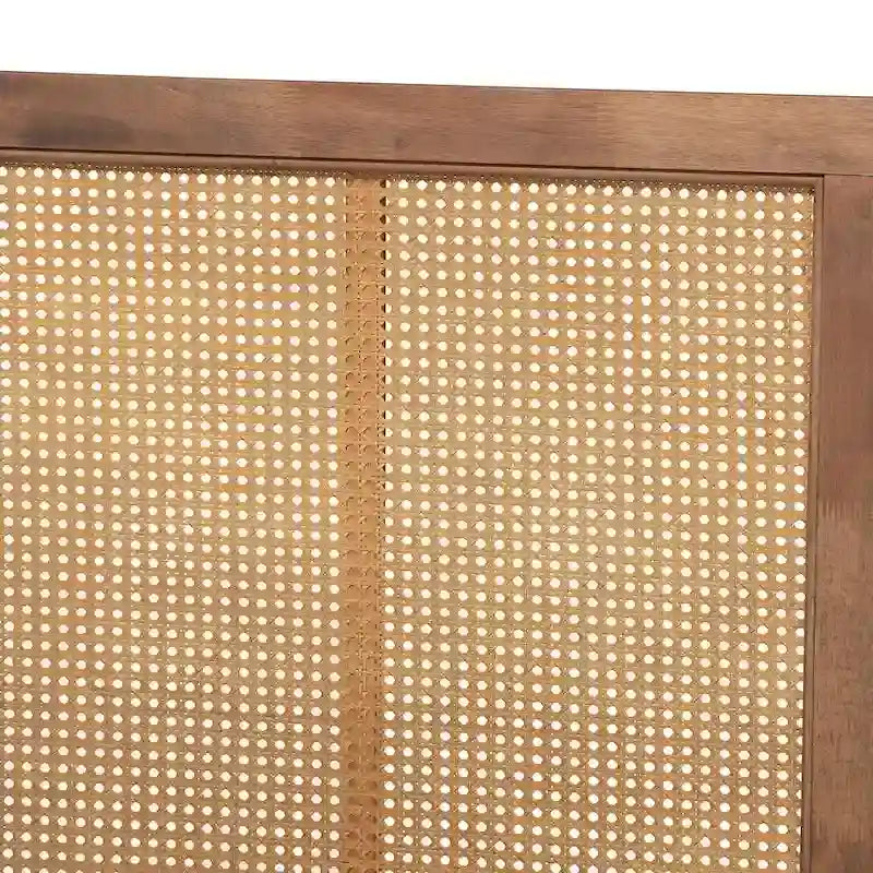 Cama con dosel de ratán sintético moderno