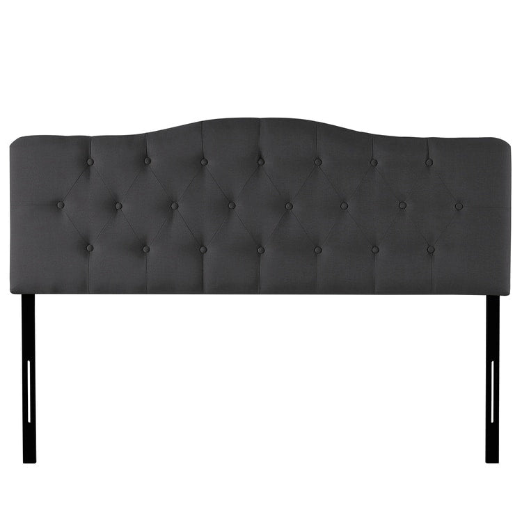 Cabecero tapizado con botones, altura ajustable, tejido acolchado premium