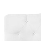 Cabecero tapizado con botones, altura ajustable, tejido acolchado premium