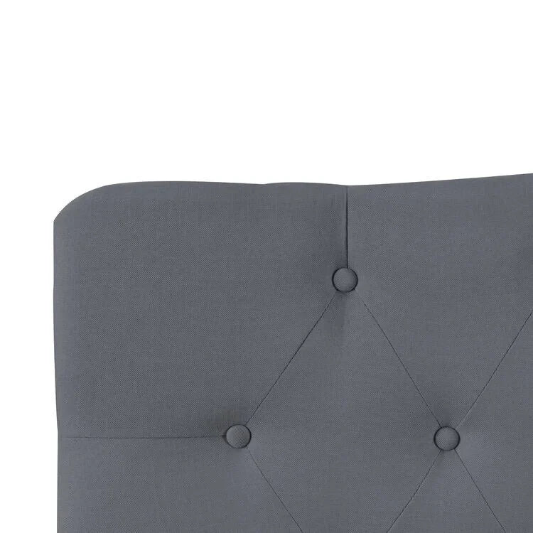 Cabecero tapizado con botones, altura ajustable, tejido acolchado premium