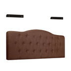 Cabecero tapizado con botones, altura ajustable, tejido acolchado premium