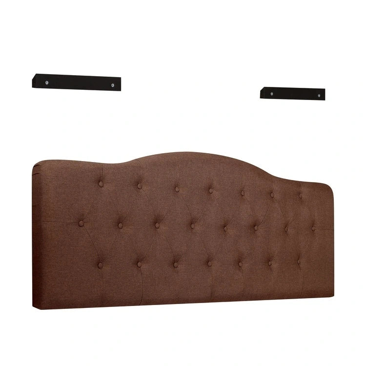 Cabecero tapizado con botones, altura ajustable, tejido acolchado premium