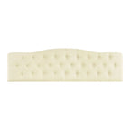 Cabecero tapizado con botones, altura ajustable, tejido acolchado premium
