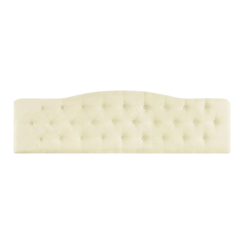 Cabecero tapizado con botones, altura ajustable, tejido acolchado premium