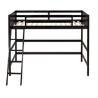 Litera alta individual de madera maciza con escalera