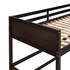 Litera alta individual de madera maciza con escalera