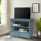 Mueble de TV de esquina con cajón y estantes