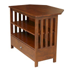Mueble de TV de esquina con cajón y estantes