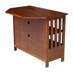 Mueble de TV de esquina con cajón y estantes