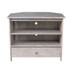 Mueble de TV de esquina con cajón y estantes