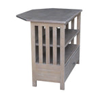Mueble de TV de esquina con cajón y estantes