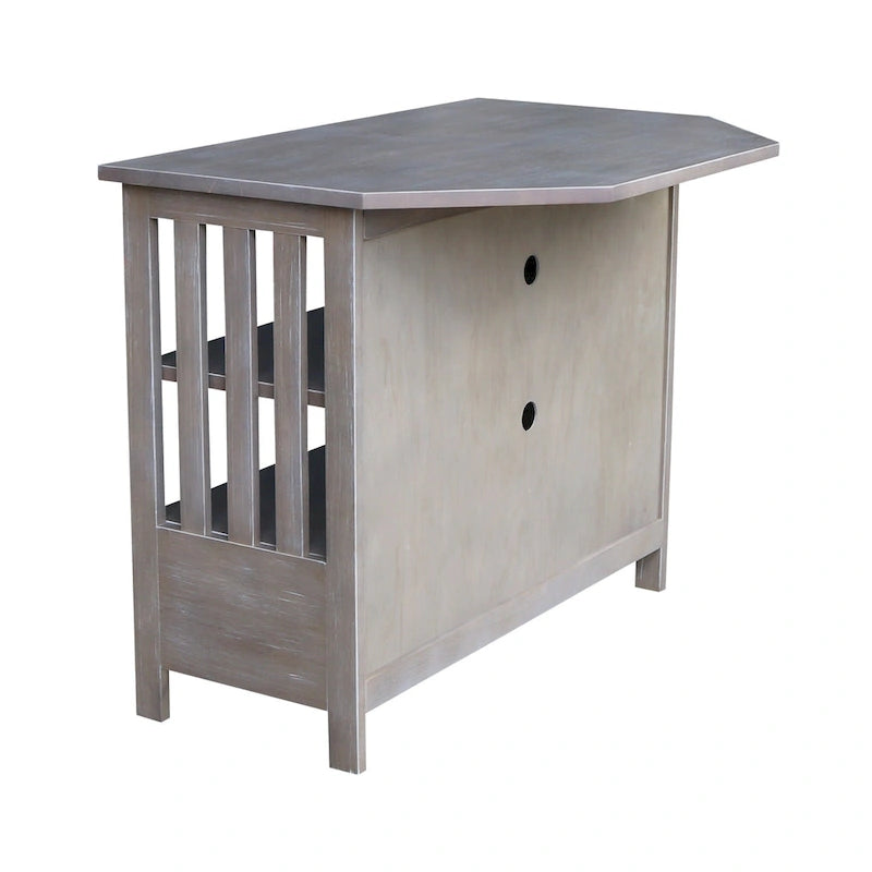 Mueble de TV de esquina con cajón y estantes