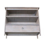 Mueble de TV de esquina con cajón y estantes