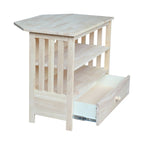 Mueble de TV de esquina con cajón y estantes
