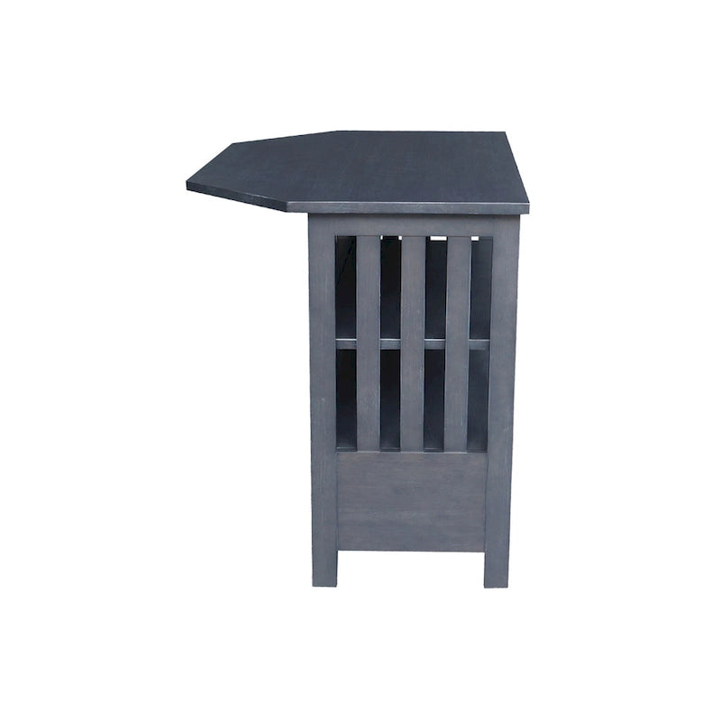 Mueble de TV de esquina con cajón y estantes