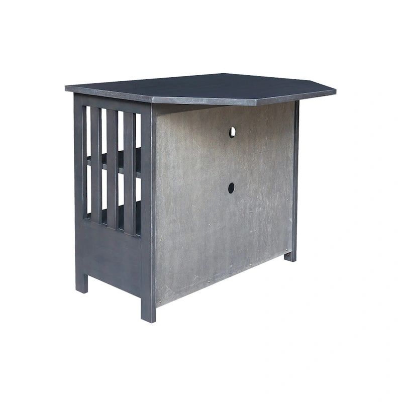 Mueble de TV de esquina con cajón y estantes